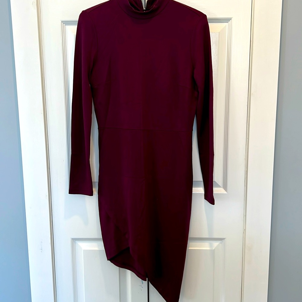 Dynamite Maroon Zip Up Dress